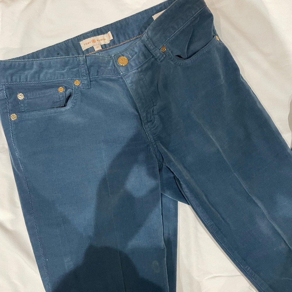 Tory Burch blue corduroy jeans